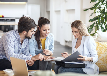 Real estate agent conducting a professional buyer representation strategy session.